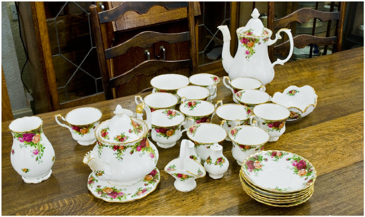 Appraisal: Old Country Roses Part Teaware and Dinnerware Service to include