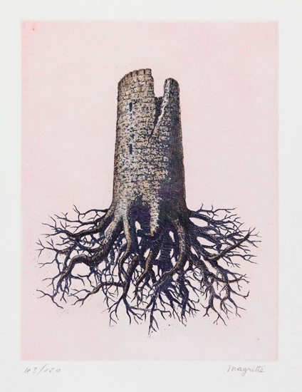 Appraisal: REN MAGRITTE La Folie almayer Color etching x mm x