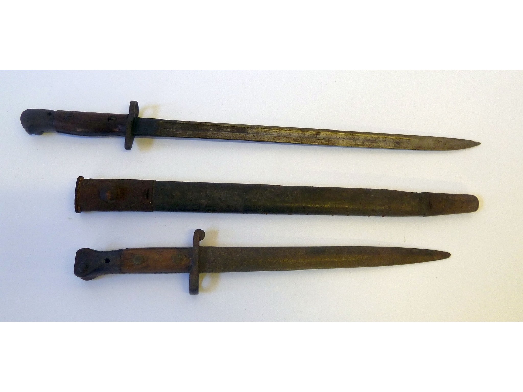 Appraisal: BRITISH PATTERN SWORD BAYONET the blade impressed Sanderson Sheffield for