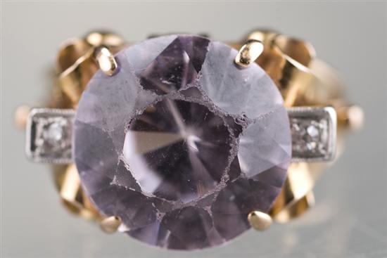 Appraisal: KT rose gold lady's Kunzite ring Ring has a genuine