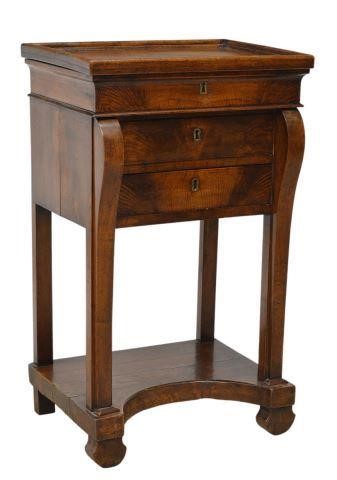 Appraisal: French Louis Philippe period dressing table mid th c hinged