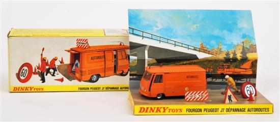 Appraisal: French Dinky A Fourgon Peugeot J Depannage Autoroutes Set orange