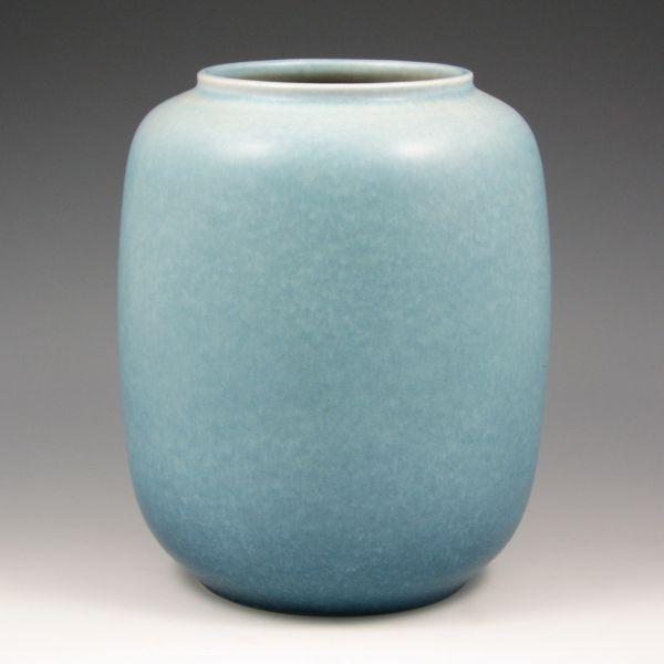 Appraisal: Roseville Rozane Pattern vase in blue Marked Roseville USA -