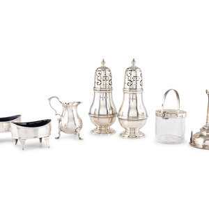 Appraisal: A Group of English Silver Tableware th- th Century including