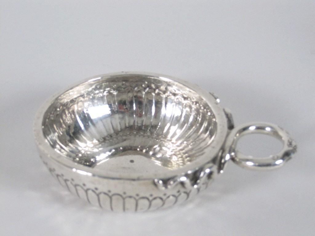 Appraisal: An th Century French silver circular Wine Taster semi-fluted and