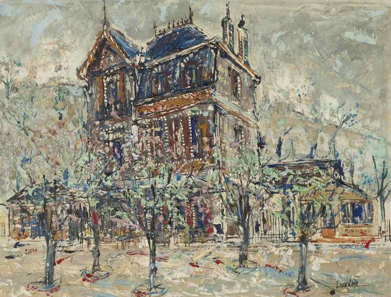 Appraisal: LOCKWOOD Ward American - ''House And Trees Normandy'' O C