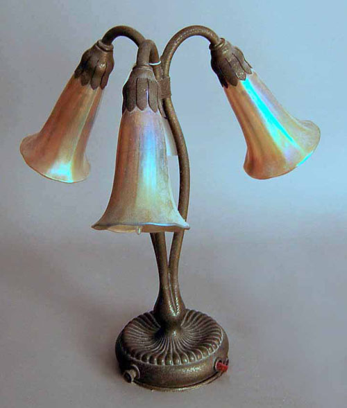 Appraisal: Tiffany Co -lily table lamp h