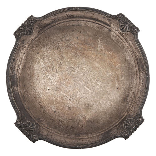 Appraisal: A George VI silver salver the reeded rim with outset