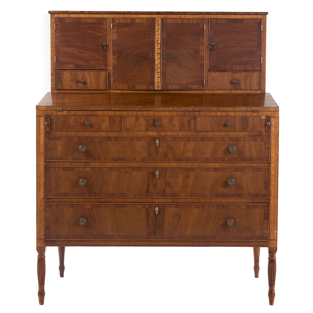 Appraisal: Massachusetts Federal Mahogany Lady's Writing Desk Boston circa inch raised