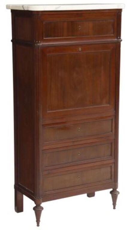 Appraisal: French Louis XVI style mahogany fall front desk th c