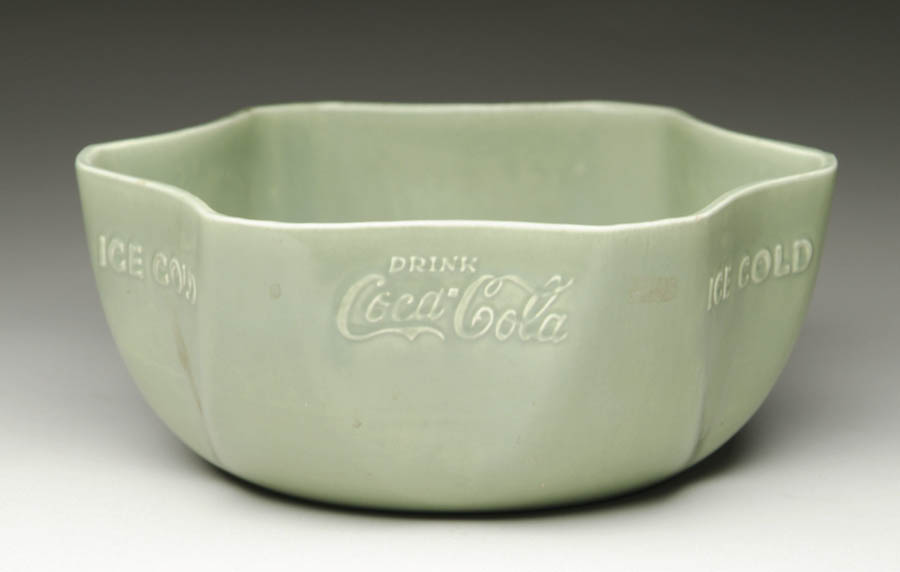 Appraisal: COCA-COLA VERNONWARE ICE BOWL A circa s ceramic green ice