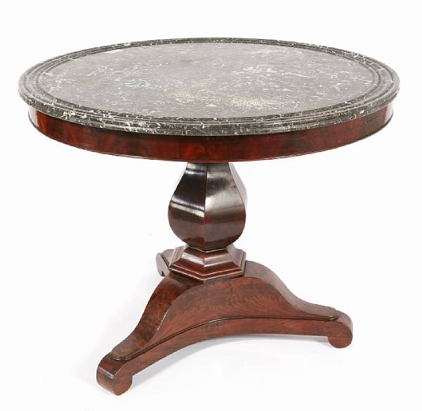 Appraisal: A Louis Philippe style mahogany breakfast table height in diameter