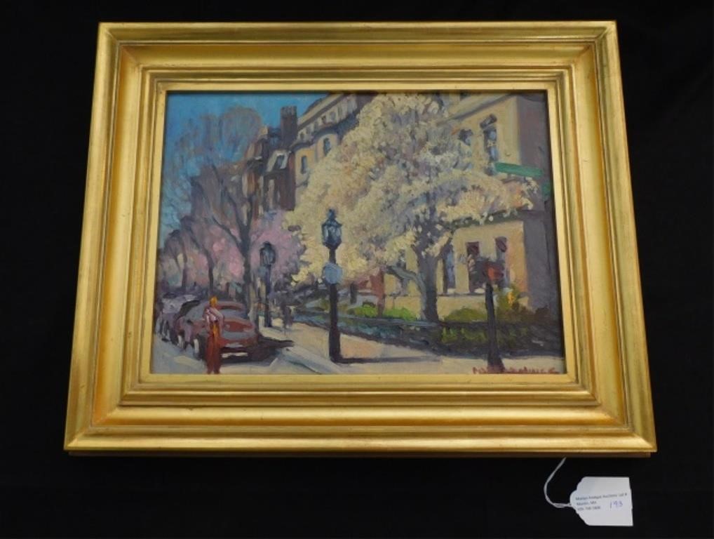 Appraisal: DIANNE PANARELLI MILLER - MASSACHUSETTS oil painting on board depicting