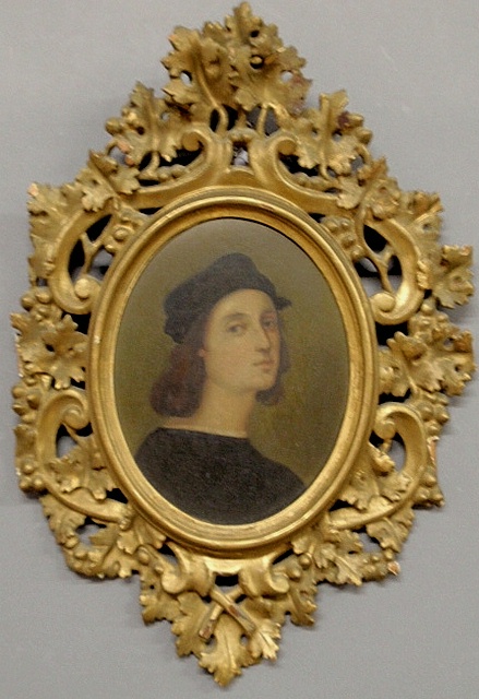 Appraisal: - Italian oil on board oval portrait of a young