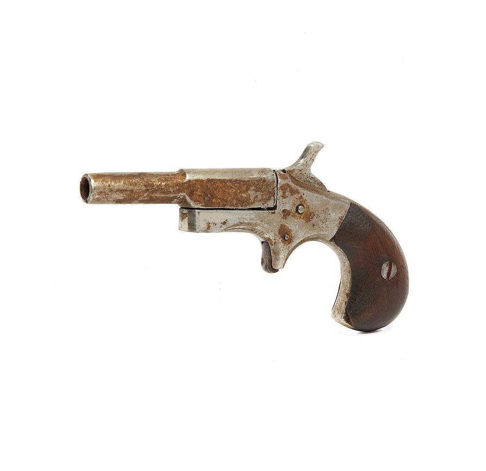 Appraisal: Single Shot Derringer in Two Pieces Cartridge Derringer in caliber