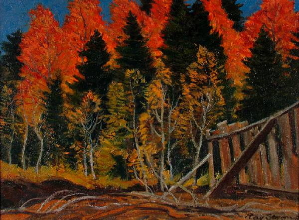 Appraisal: Ray Strong American - Flaming Aspens signed 'Ray Strong' lower