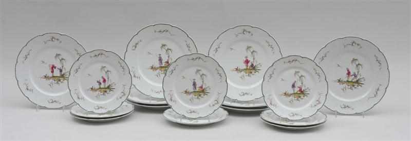 Appraisal: SET OF EIGHT RAYMOND CIE LIMOGES DINNER PLATES AND EIGHT