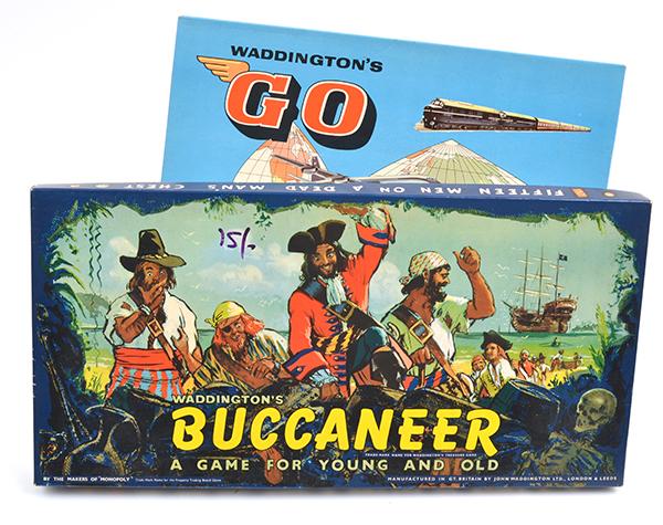 Appraisal: TWO WADDINGTON BOARD GAMES INCLUDING BUCCANEER AND GO E-M BOXES