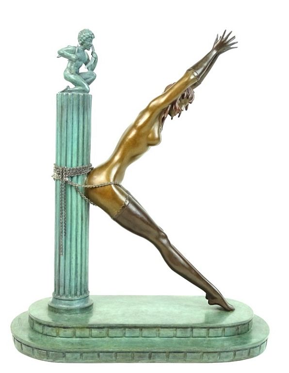 Appraisal: Ert FRENCH PRISONER OF LOVE ERTE BRONZE SCULPTURE - PRISONER