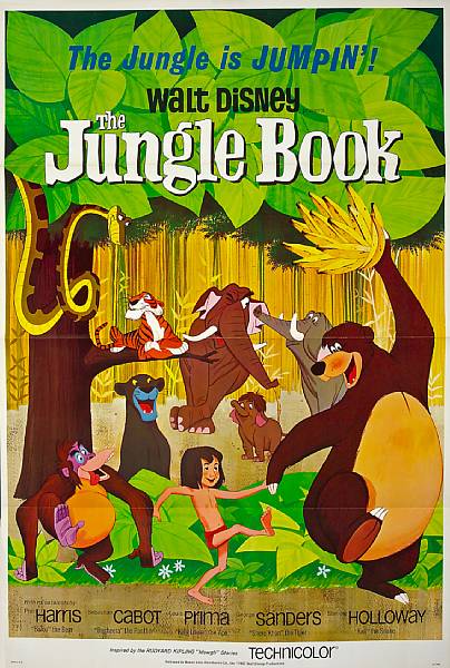 Appraisal: The Jungle Book Walt Disney Productions one-sheet condition A folded