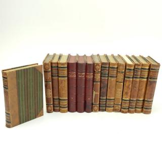 Appraisal: Lot of Fifteen Antique Leather Bound Hardcover Books Scandinavian Titles