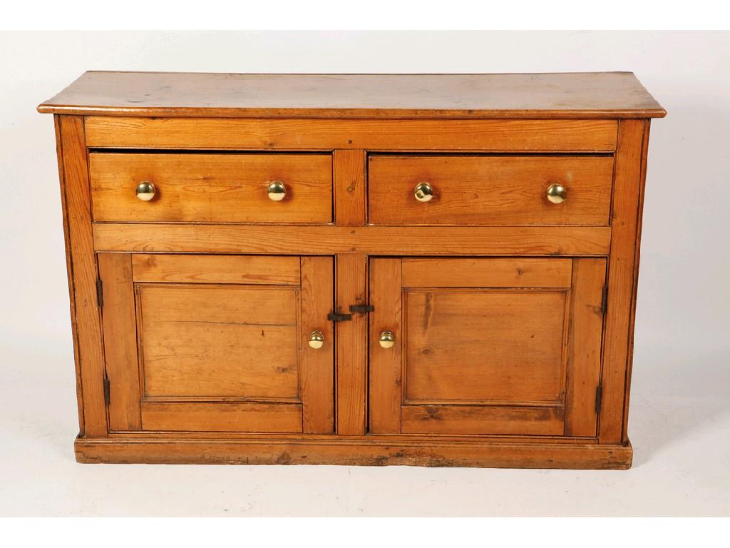 Appraisal: A VICTORIAN MAHOGANY PINE DRESSER BASE the rectangular top above