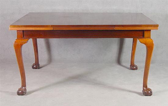 Appraisal: Mahogany Dining Table English Circa 's Cabriole legs with ball