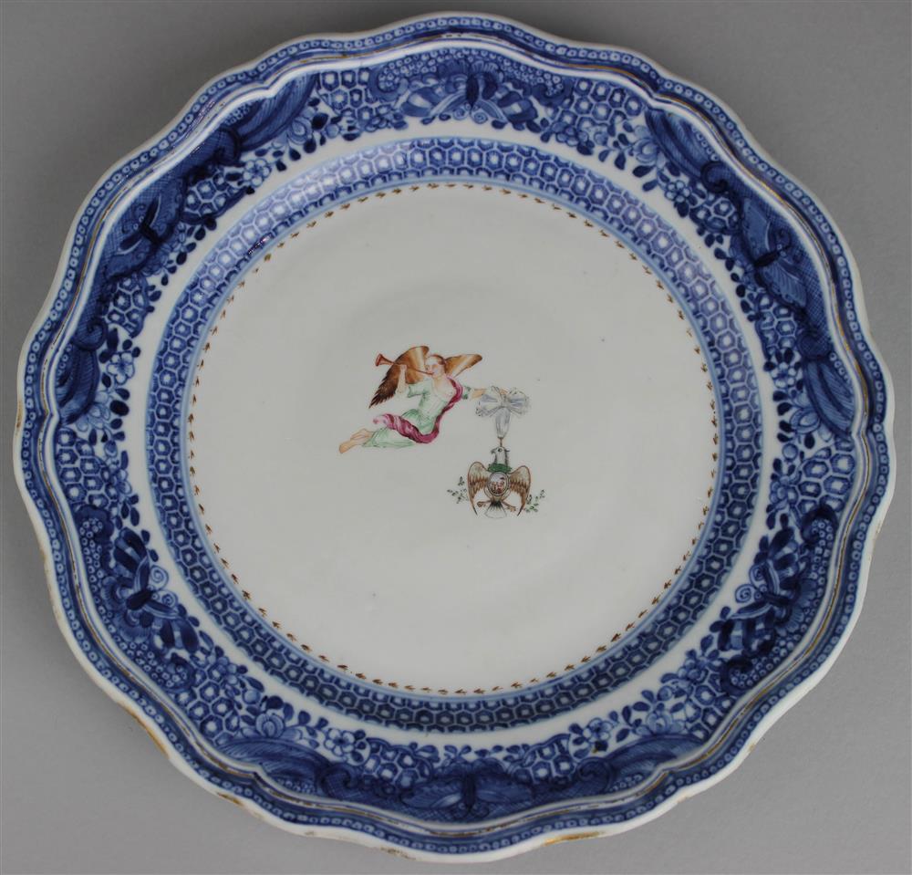 Appraisal: CHINESE EXPORT 'ORDER OF THE CINCINNATI' PLATE TH CENTURY circa