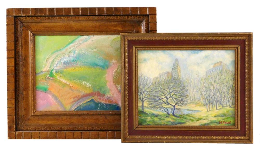 Appraisal: Two pastel oil paintings the first by Martin Kainz American