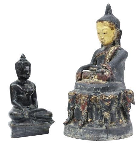 Appraisal: lot of Buddha sculptures each sitting in Bhumisparsa Mudra meditation