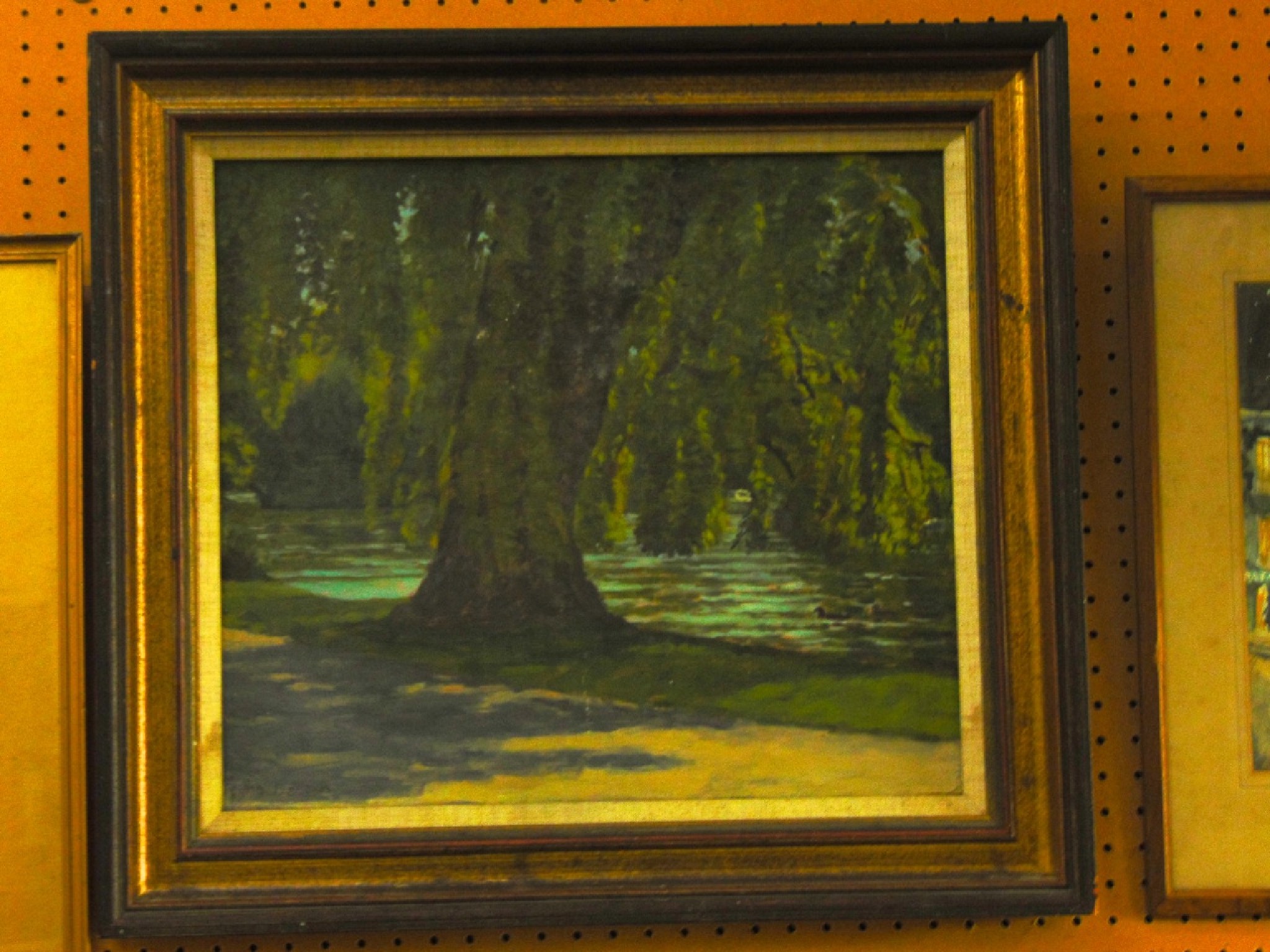 Appraisal: A th century oil painting on board of a park