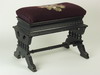 Appraisal: FOOT STOOL - Victorian aesthetic period black lacquered foot stool