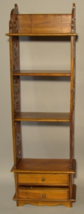 Appraisal: CHIPPENDALE SIDE SHELF WITH DRAWER h w d in