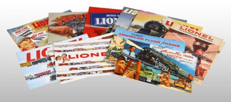 Appraisal: Lot of Lionel American Flyer Train Catalogs Description American Most