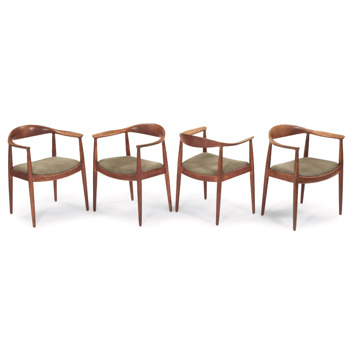 Appraisal: Hans Wegner ''The'' chair four by Johannes Hansen c s