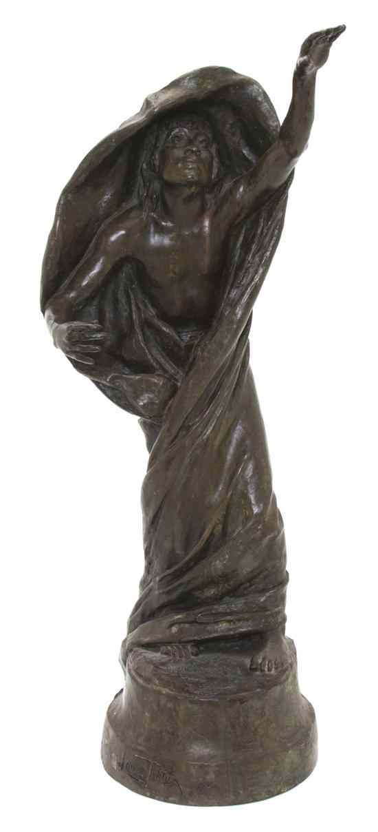 Appraisal: An American Bronze Sculpture Louis McClellan Potter American - Spirit