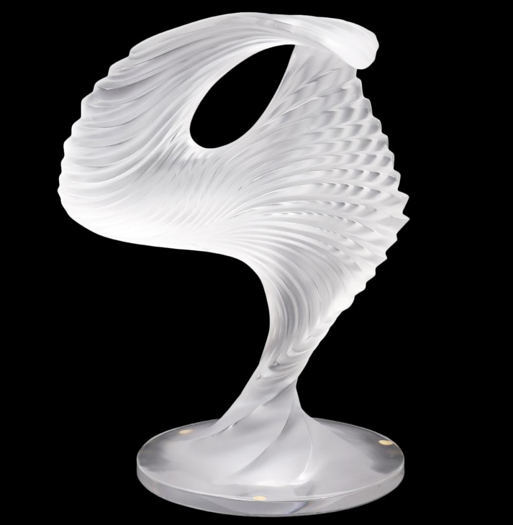 Appraisal: LALIQUE ETCHED CRYSTAL TROPH E Lalique etched crystal 'Trophee' a