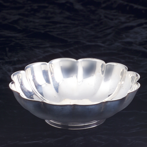 Appraisal: LaPaglia sterling ribbed footed bowl marked LaPaglia for Jensen USA