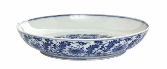 Appraisal: A Chinese Porcelain Dish the center having seven blossoms surrounded