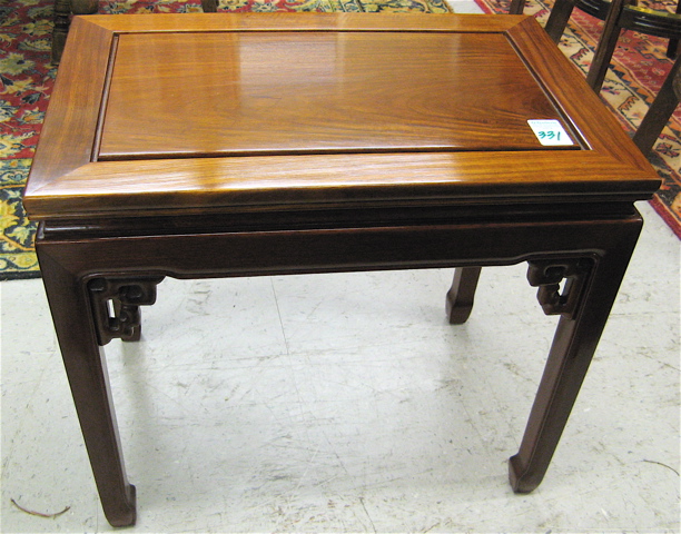 Appraisal: MING STYLE ROSEWOOD OCCASIONAL TABLE Chinese th century the rectangular