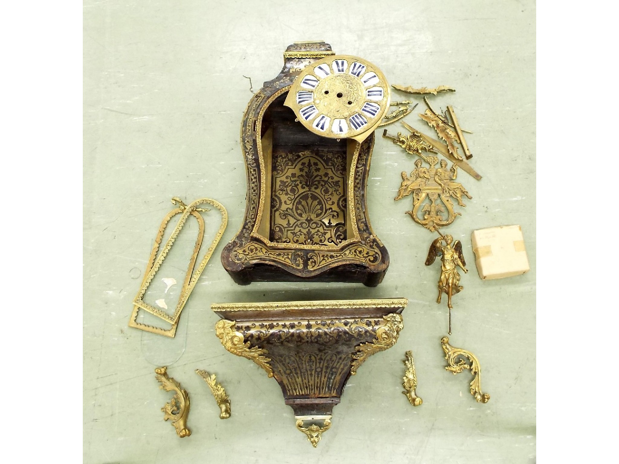 Appraisal: French boulle bracket clock case in need of extensive restoration