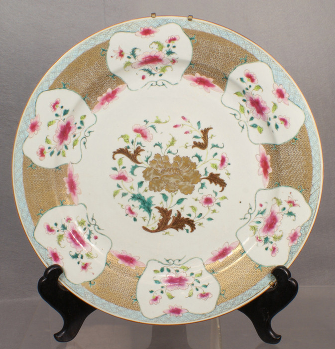 Appraisal: Chinese export porcelain charger d with Famille Rose enamels and