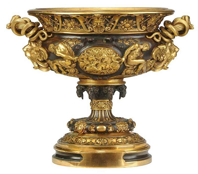 Appraisal: Neoclassical Style Gilt Bronze Center Urn probably Continental th century