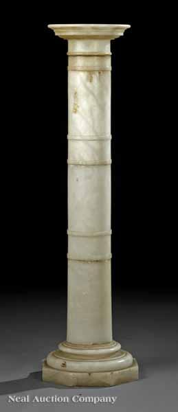 Appraisal: A Belle poque Alabaster Pedestal late th early th c