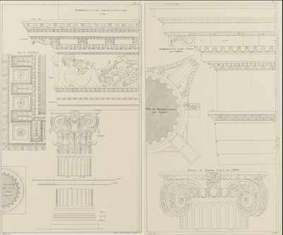 Appraisal: A Pair of Framed Prints After Architectural Illustrations by Jean-Charles