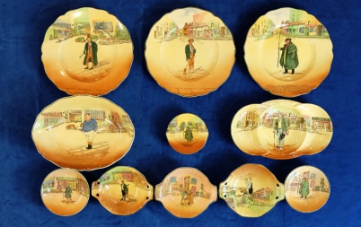 Appraisal: A collection of various Royal Doulton Dickens seriesware shaped plates