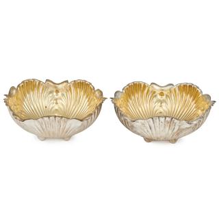 Appraisal: WHITING CABBAGE FORM STERLING SILVER SALAD BOWLS Two Gilt interiors