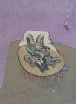 Appraisal: After Francis Bacon Reclining nude Numbered Reproduction x cm x