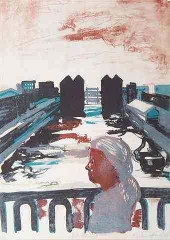 Appraisal: ALISTAIR GRANT - Girl and Canal signed titled dated and