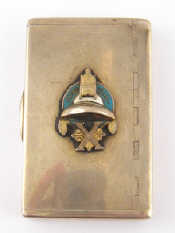 Appraisal: A Russian silver cigarette box the plain surface with box